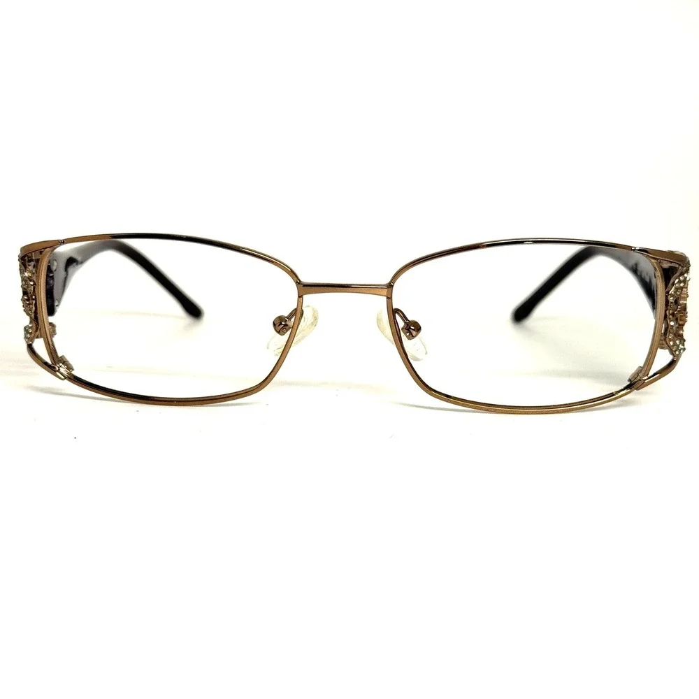 Valentino 5651 6D0 Bronze Rose Crystal Eyeglasses Frames 53-17-135 Made in Italy